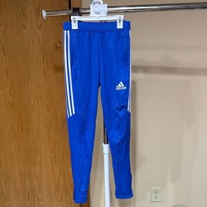 Adidas Royal Blue Joggers with White Stripes